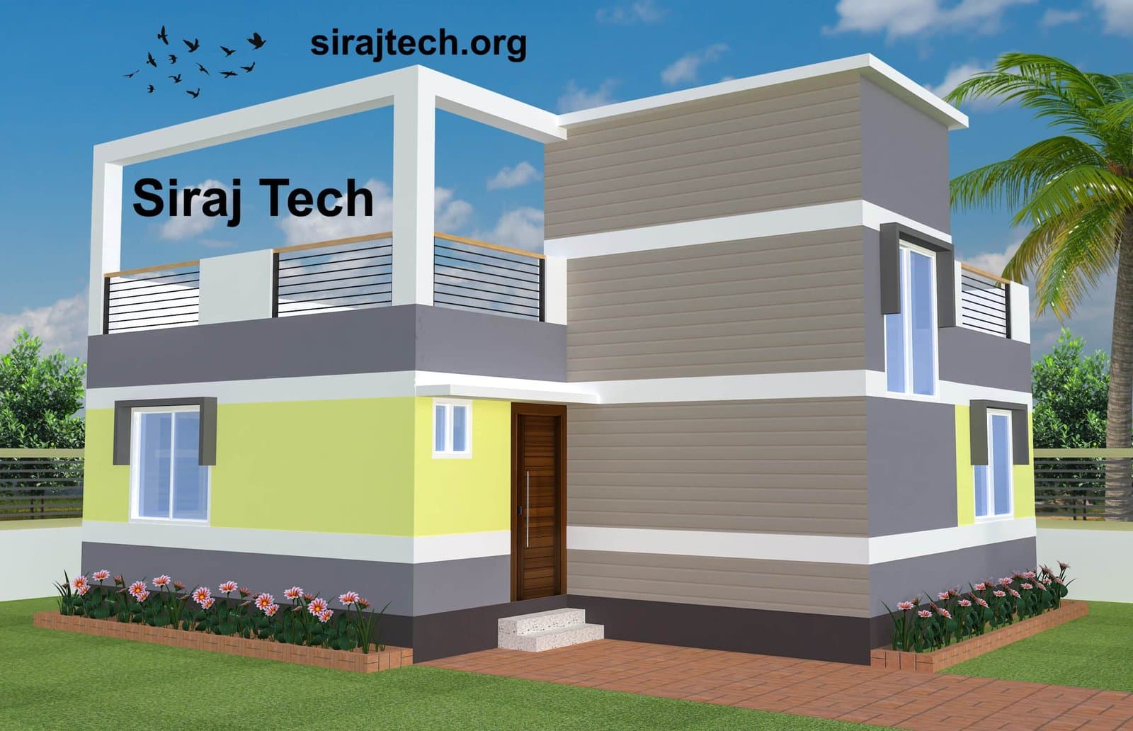 Low budget modern 3 bedroom house design | তিন রুমের বাড়ির নকশা