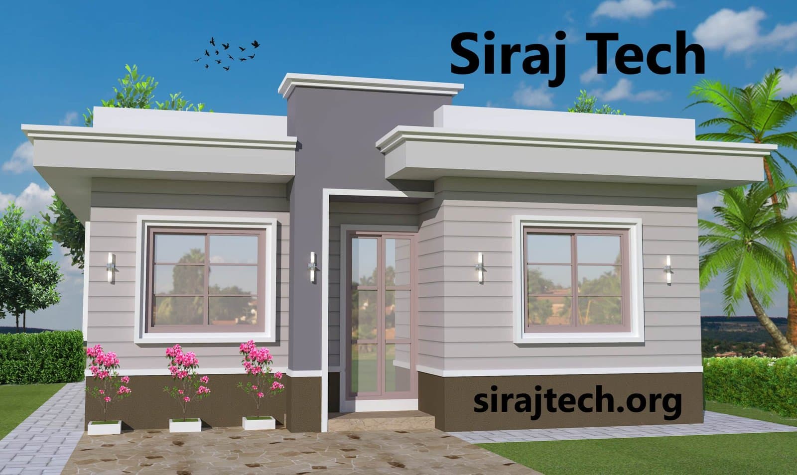 3 bedroom house design | কম খরচে একতলা বাড়ির ডিজাইন