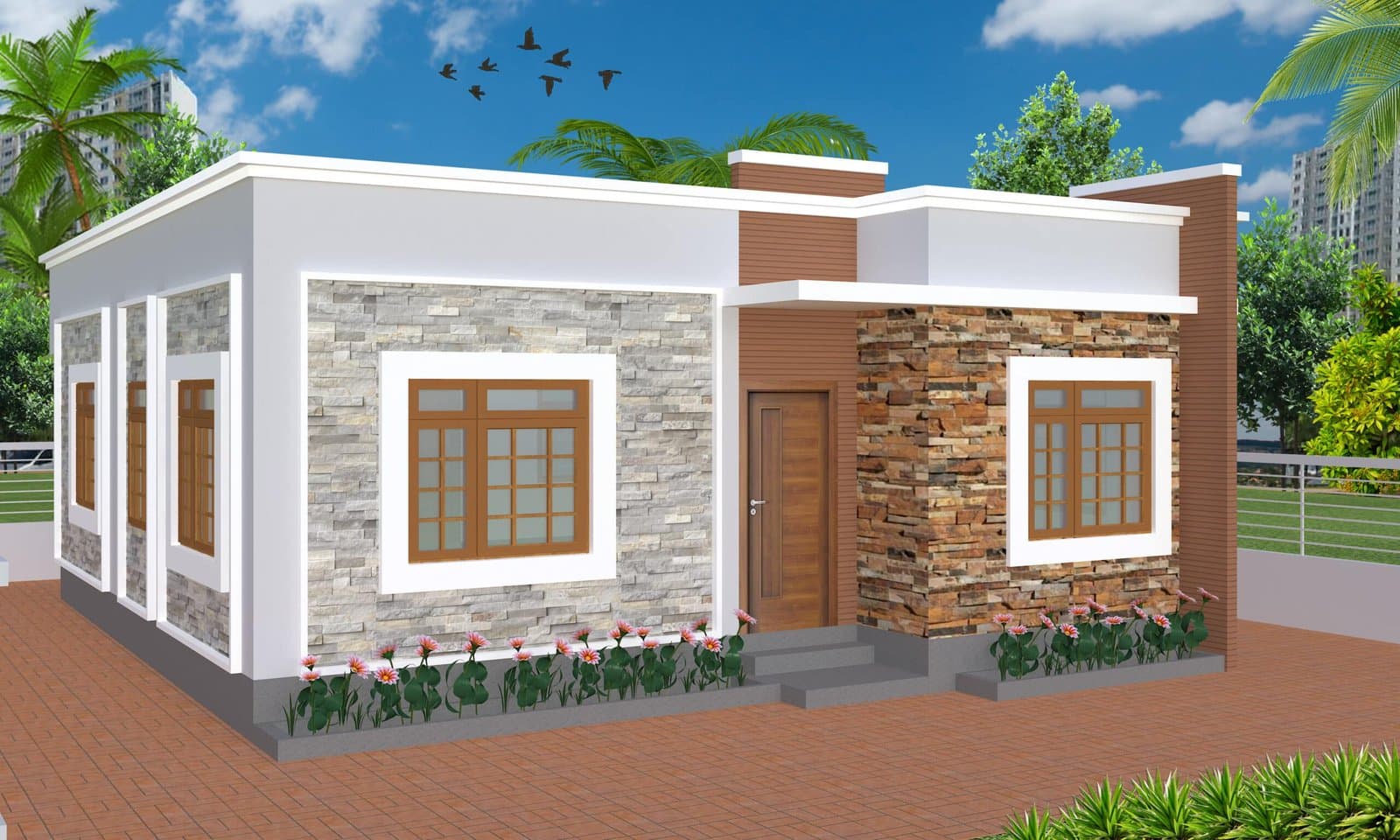 3 bedroom house plans with photos - কম খরচে ৩ বেডরুমের ঘরের ডিজাইন