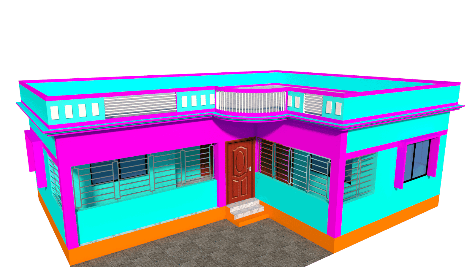 L Size House Design For Bangladesh | এল শেপ ছাদের বাড়ির ডিজাইন 2