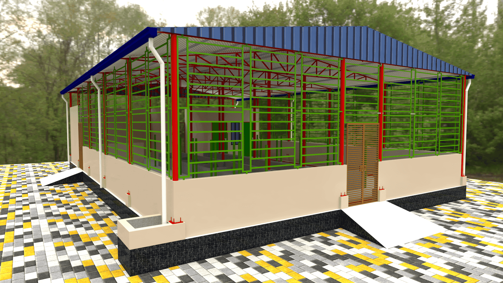 Small Cow Shed Plan – গরুর ঘর বা গরুর খামারের নকশা 3