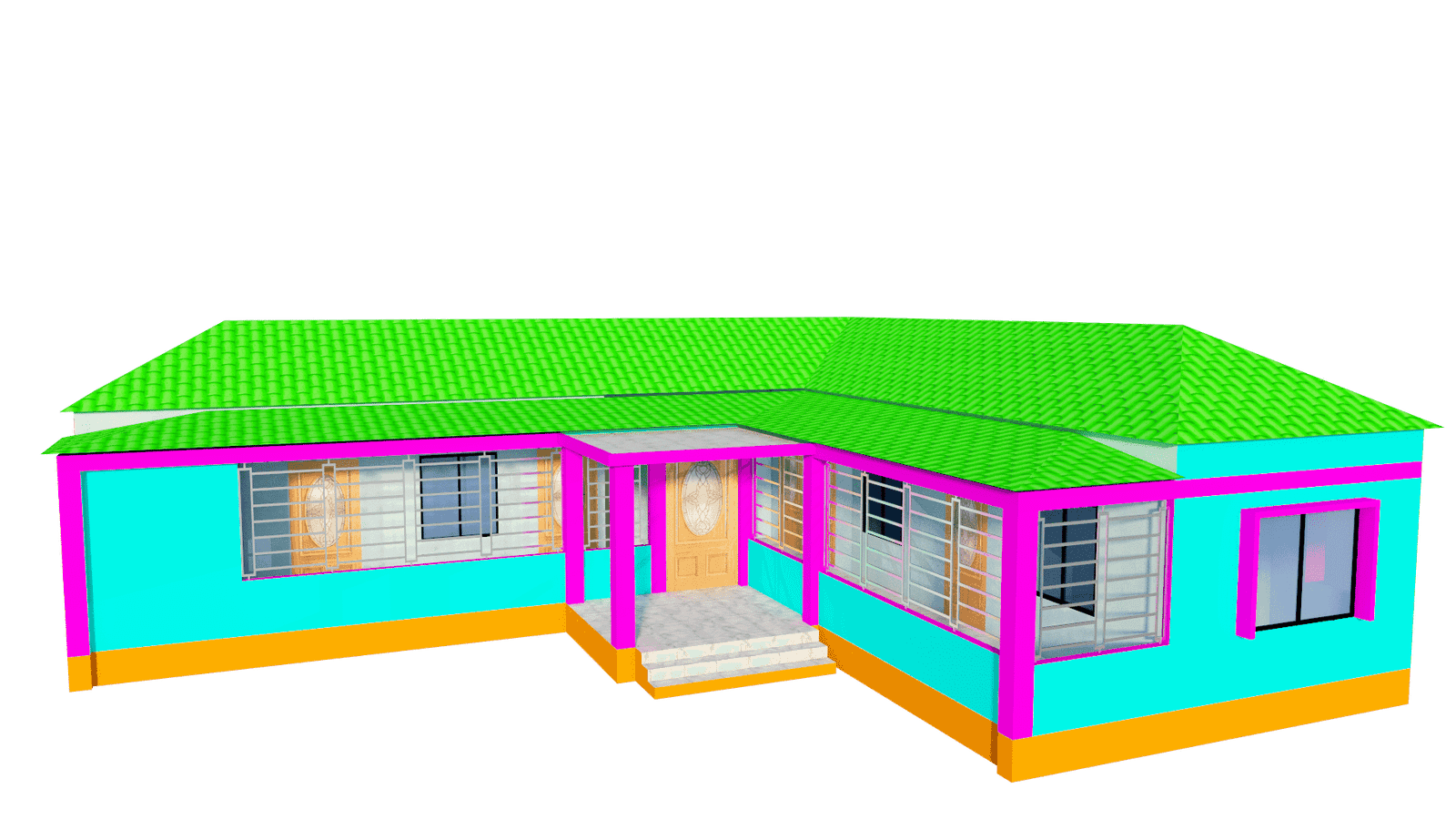 New modern L size house design in village | এল সাইজ টিনের ঘরের নকশা 3
