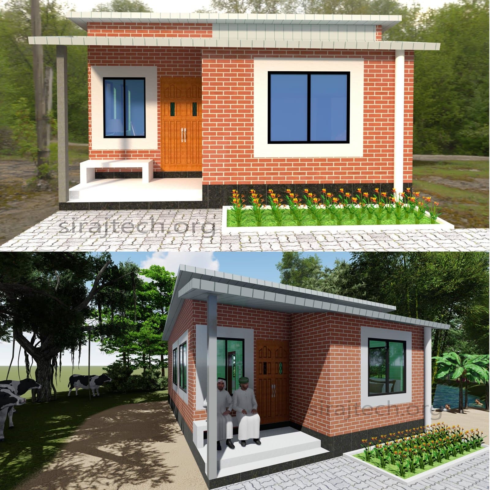 Low cost 2 bedroom house plan | টিনশেড বাড়ির ডিজাইন 3