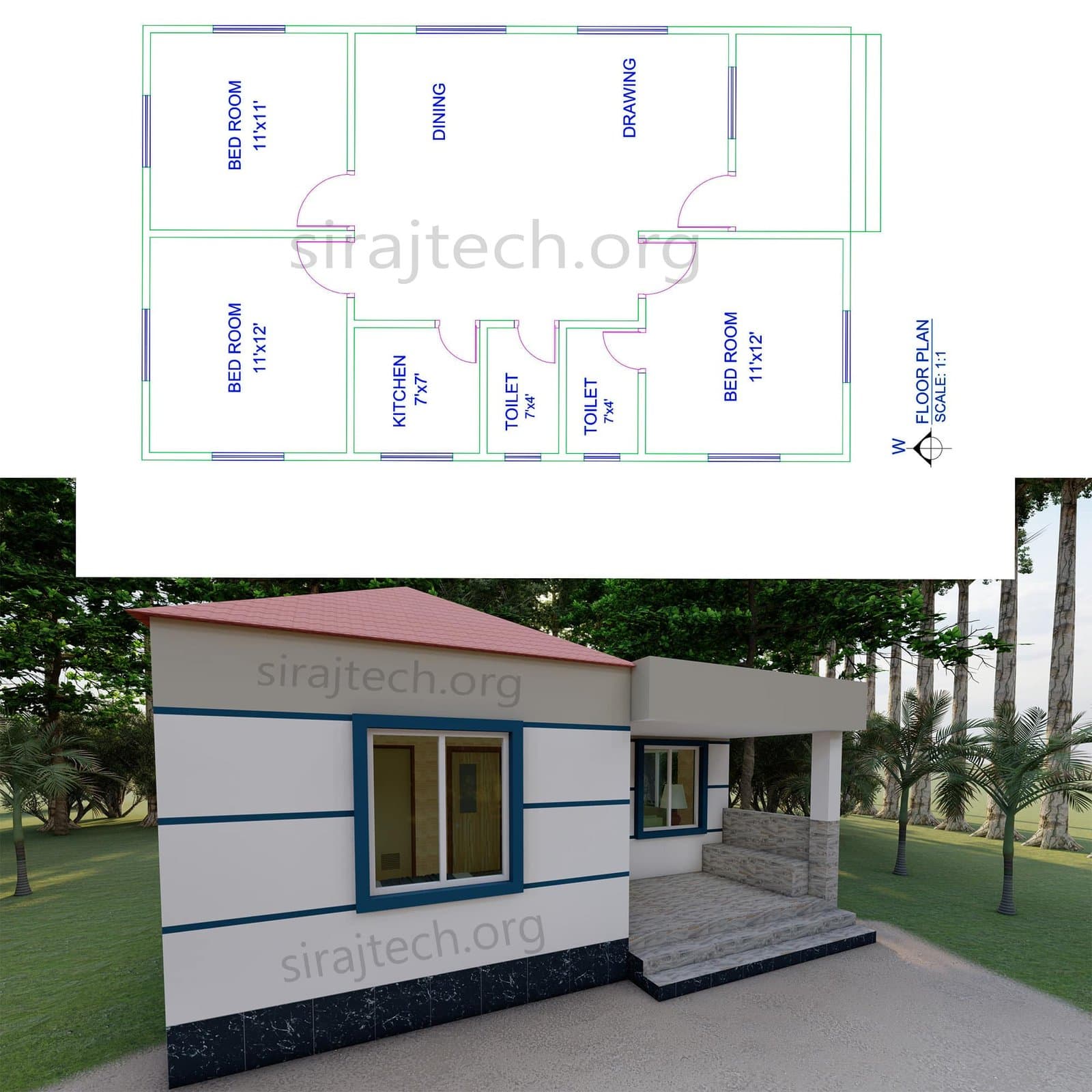 Tiny home house plans - কম খরচে ছোট বাড়ি 3