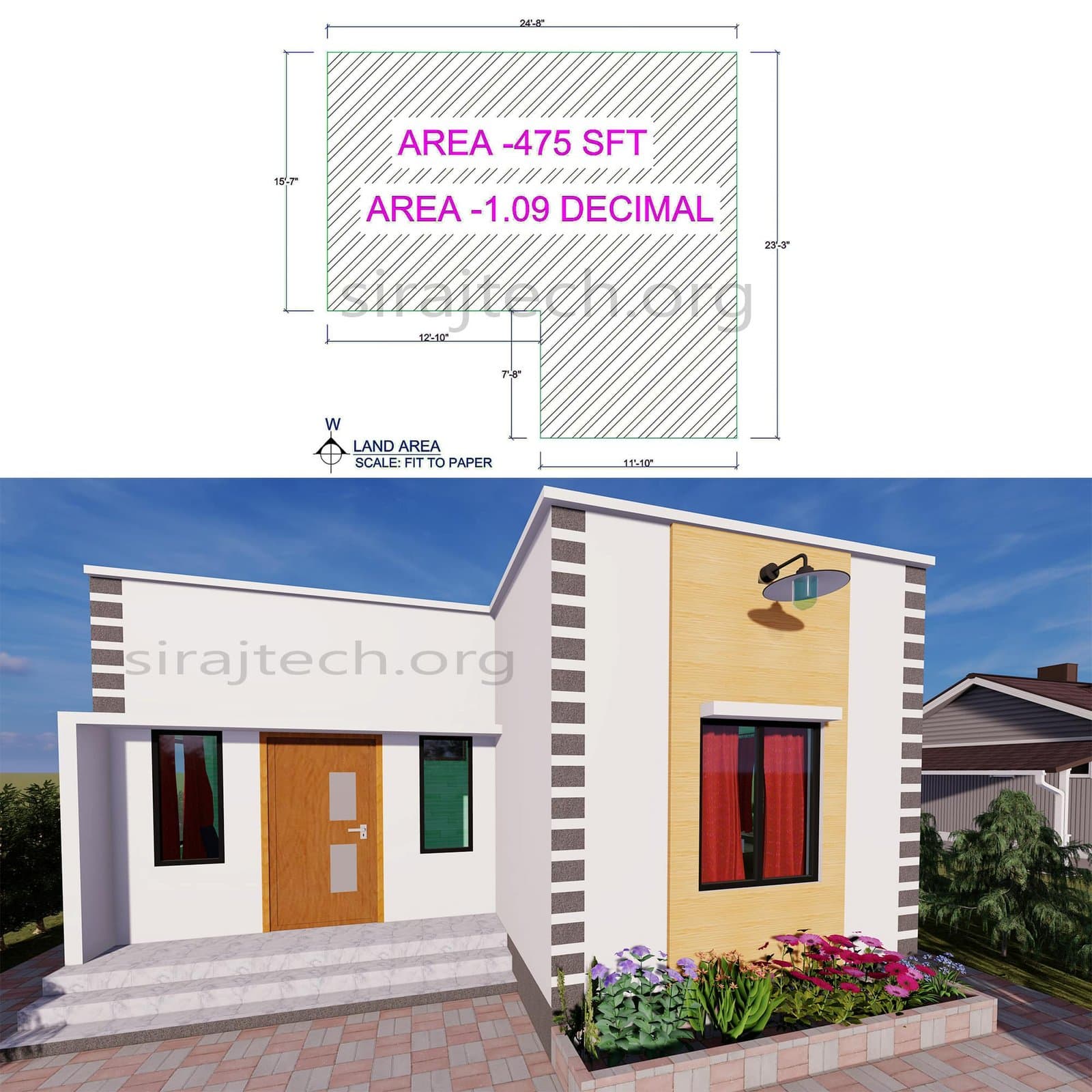 Tin roof house design - গ্রামে ছোট বাড়ির পরিকল্পনা 2