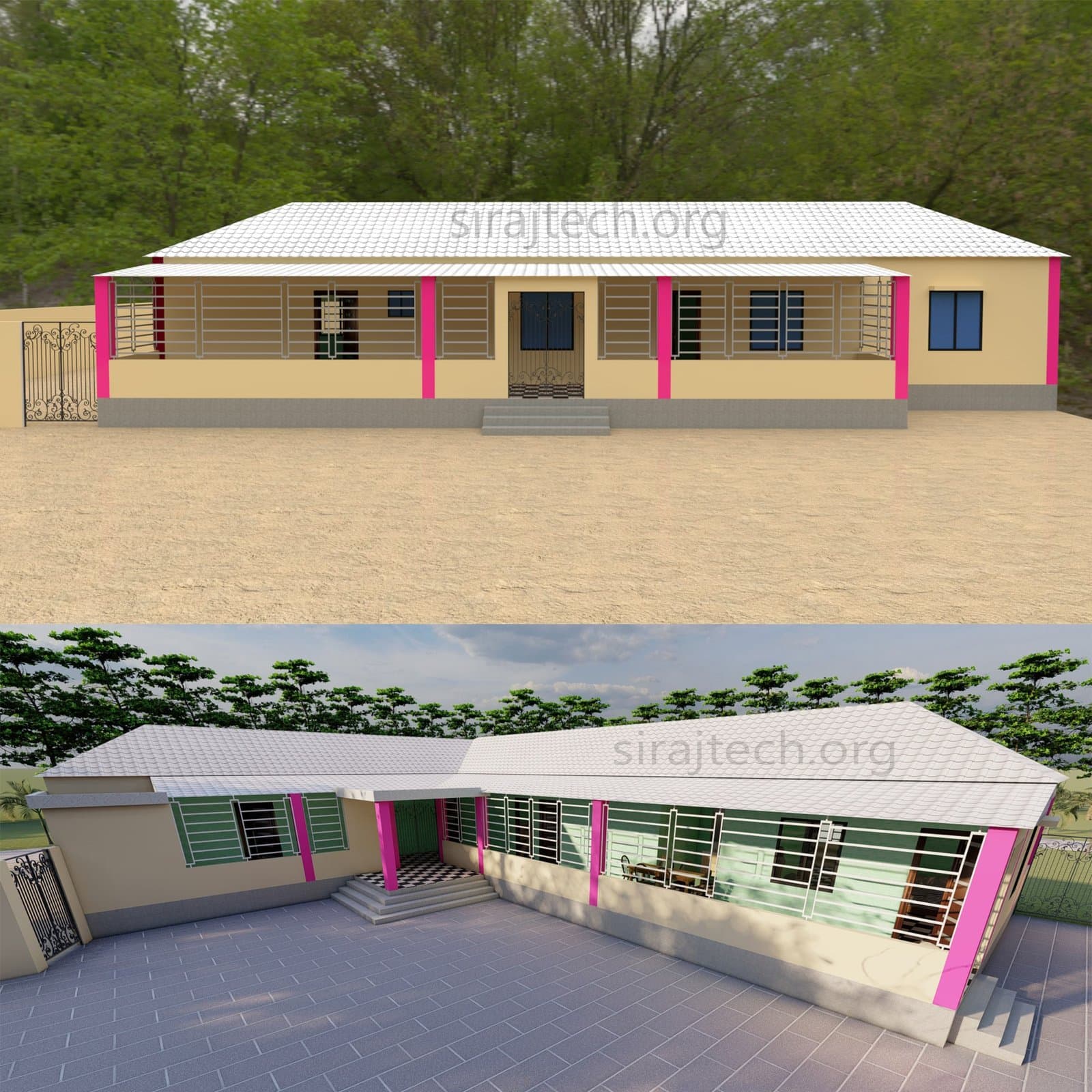 Modern l-shaped house design - টিনের ঘরের ডিজাইন 3