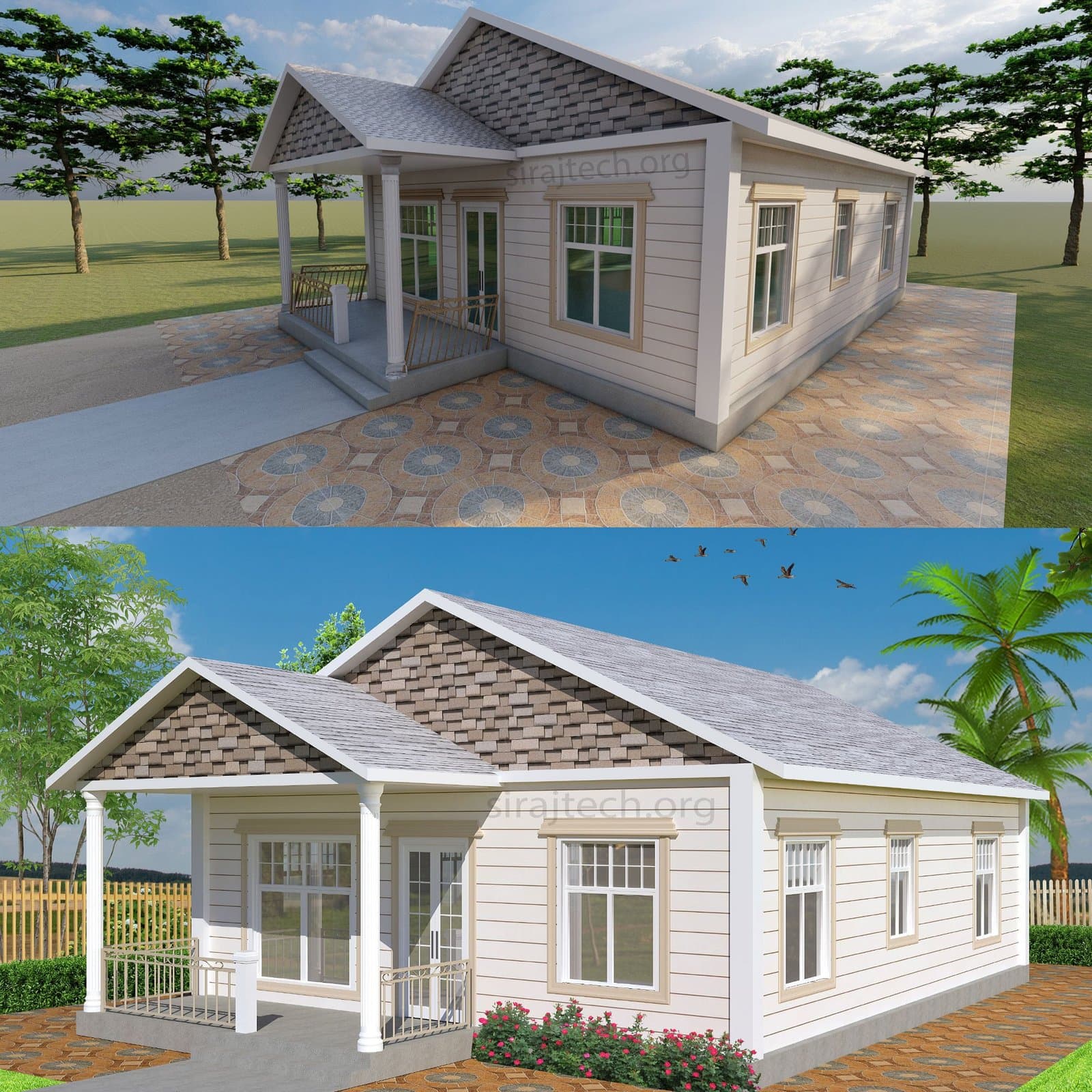 Simple 2 bedroom house plans - অল্প জায়গায় বাড়ির নকশা 4