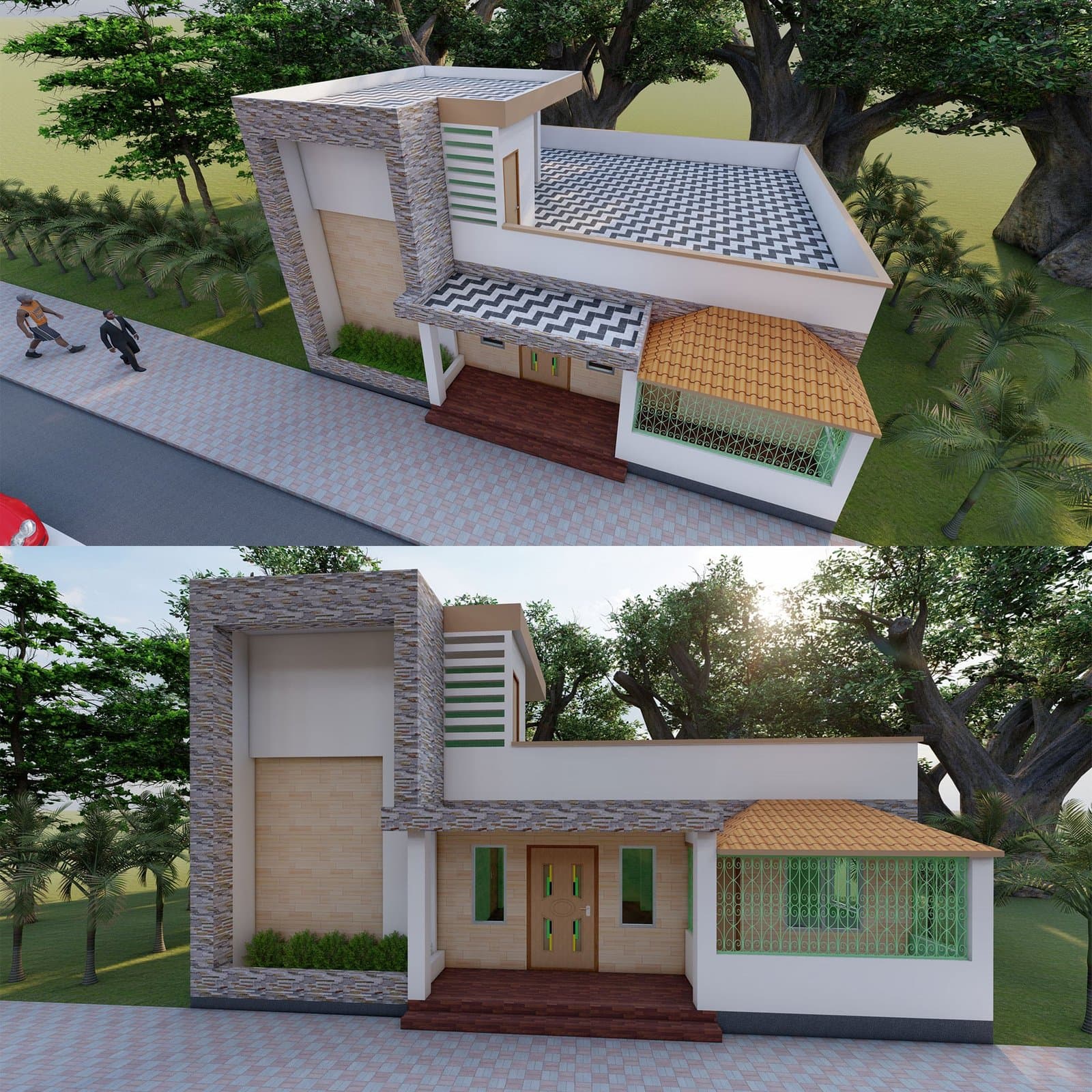 Simple small house design - বিল্ডিং ডিজাইন ছবি 5