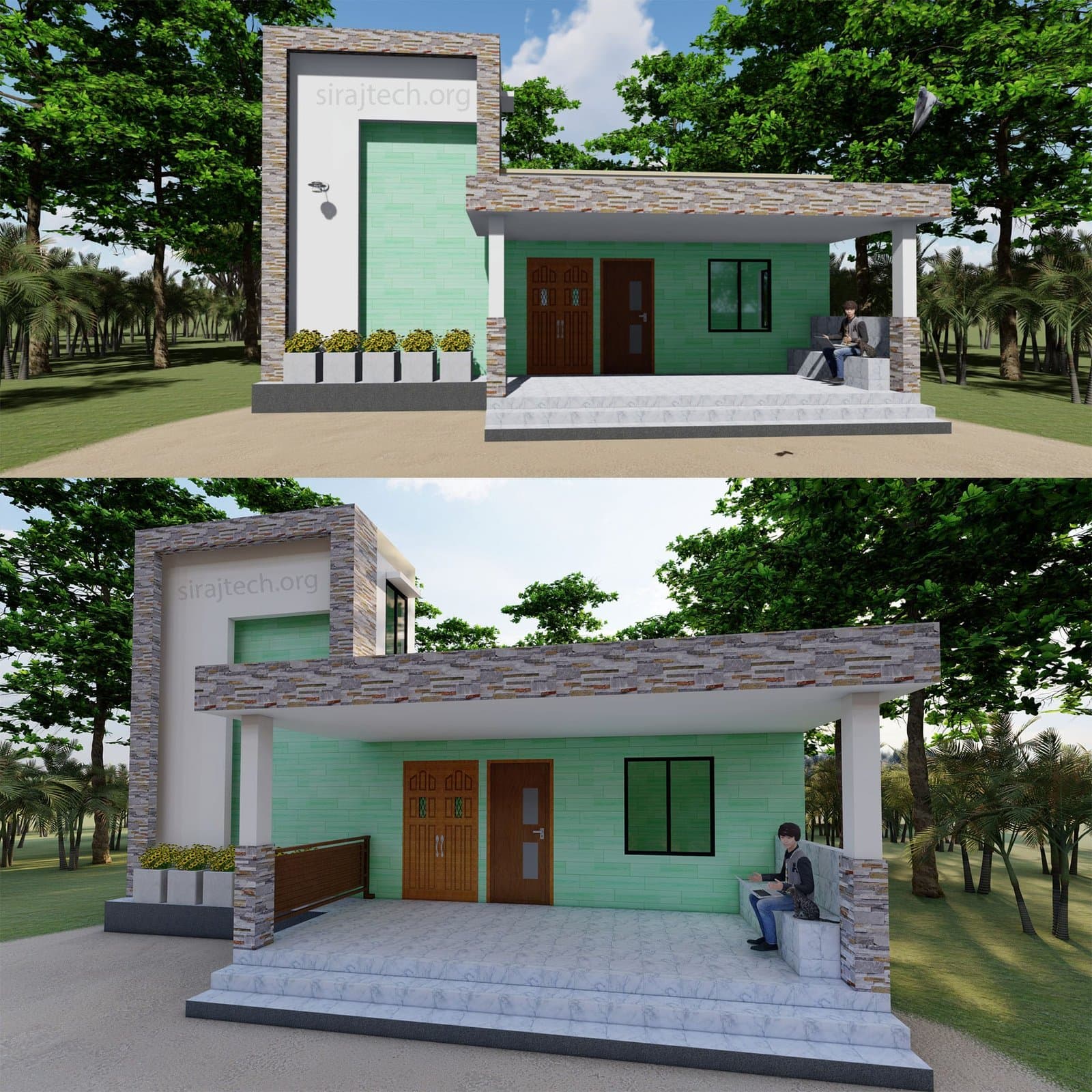 3 bhk modern house design - সবচেয়ে কম খরচে বাড়ির নকশা 5
