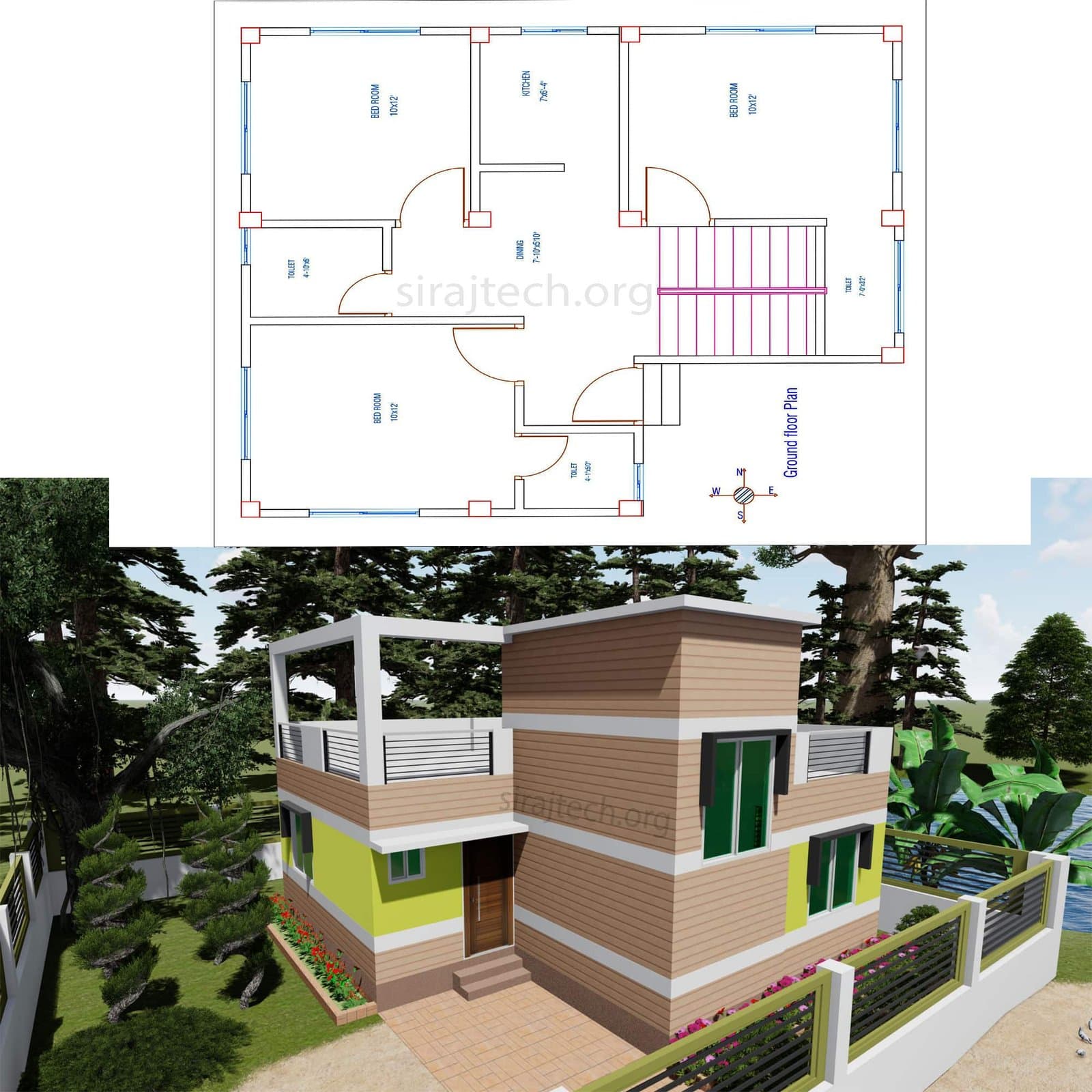 Luxury single story house plans - কম বাজেট আধুনিক বাড়ি 2