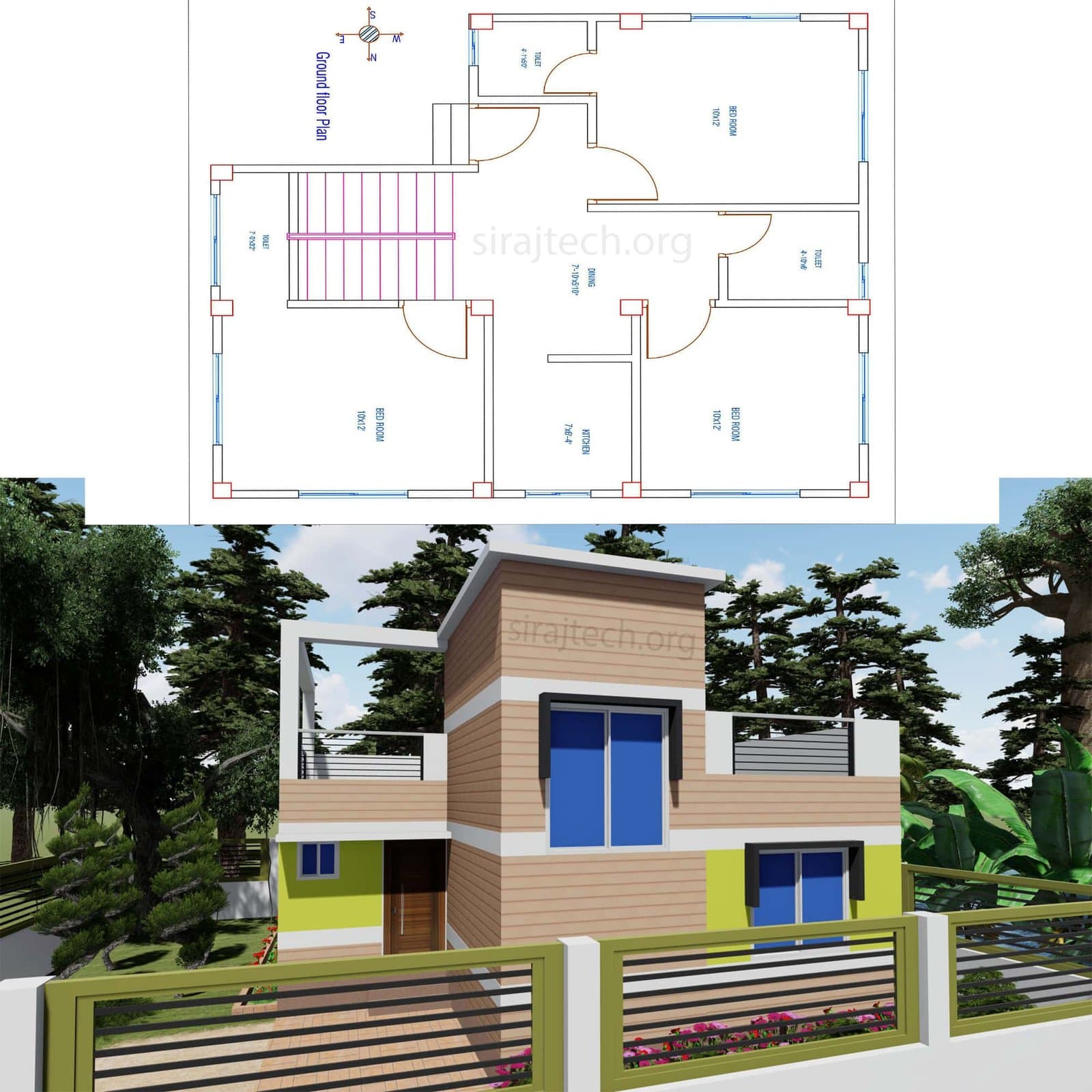 Luxury single story house plans - কম বাজেট আধুনিক বাড়ি 5