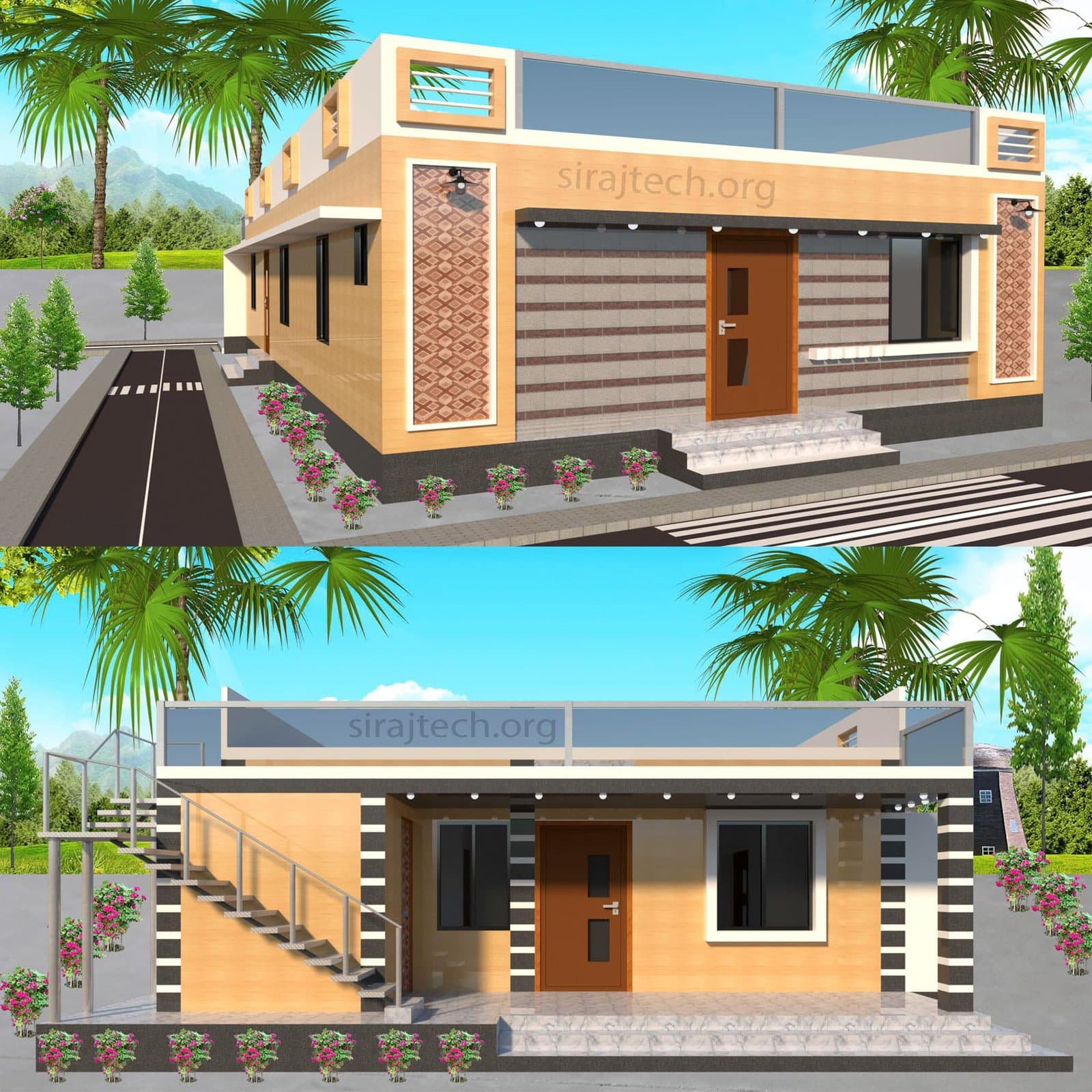 Open space small house design - কম খরচে লম্বা জায়গায় বাড়ির ডিজাইন 4