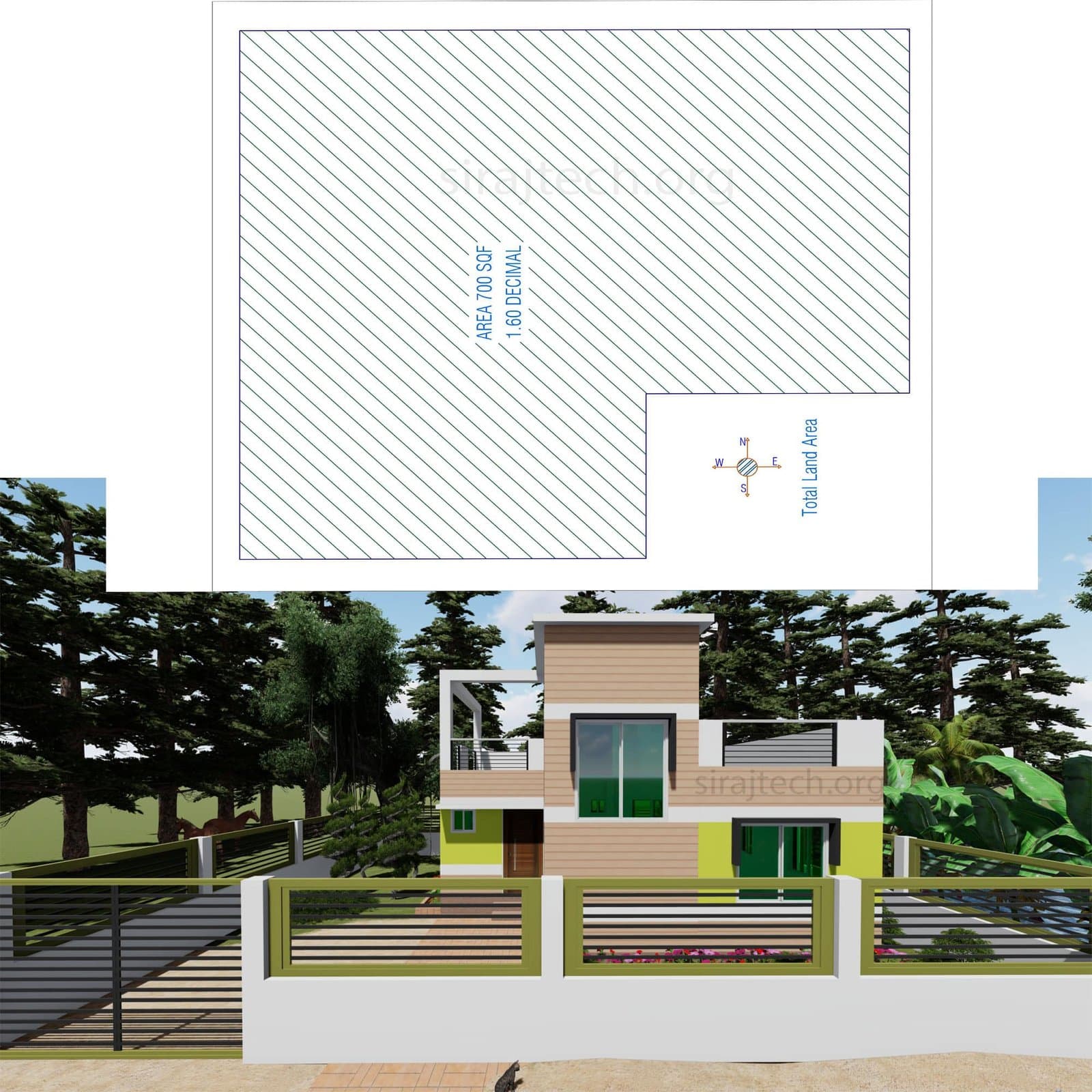 Luxury single story house plans - কম বাজেট আধুনিক বাড়ি 3