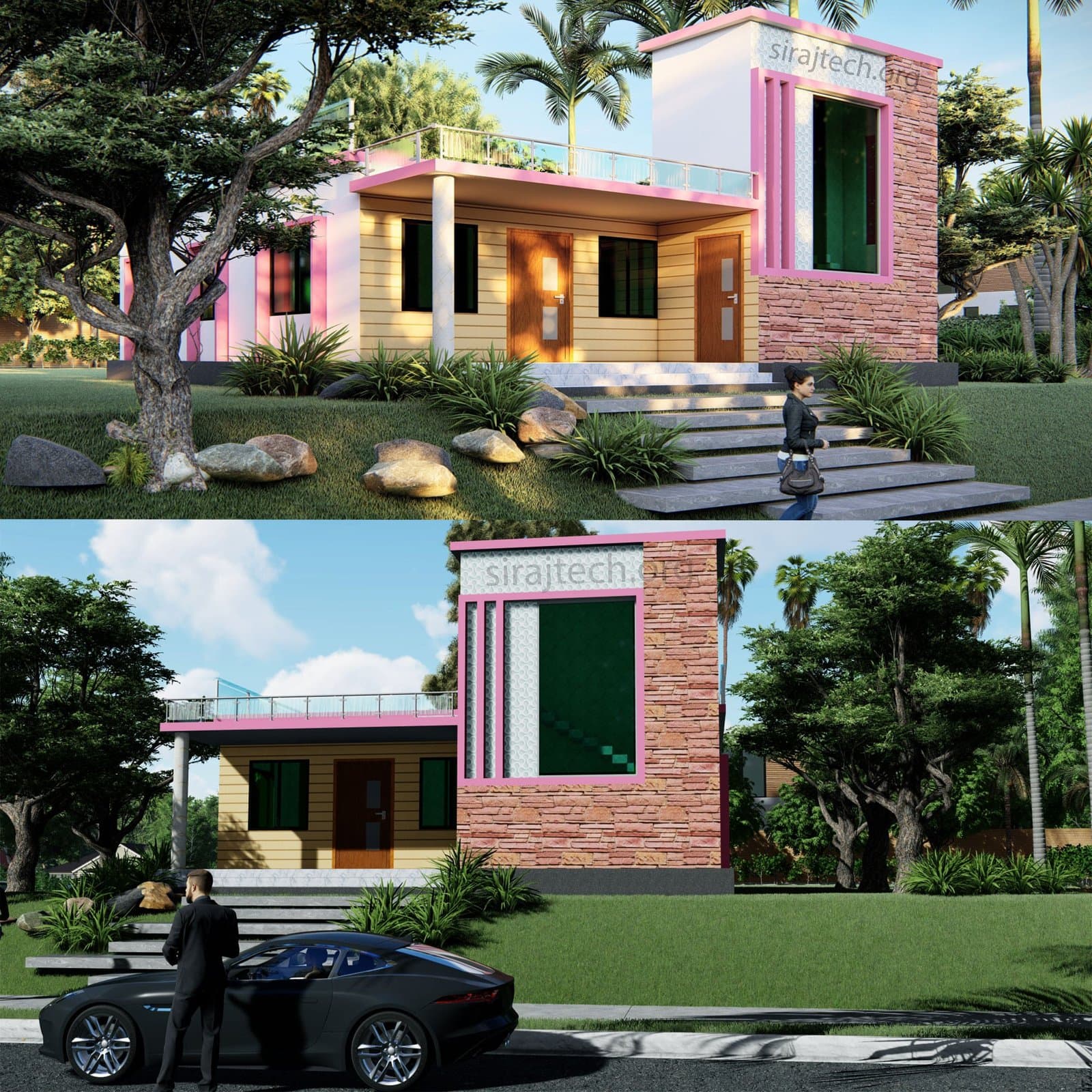 Single floor house design - কম খরচে ছোট বাড়ির ডিজাইন 5