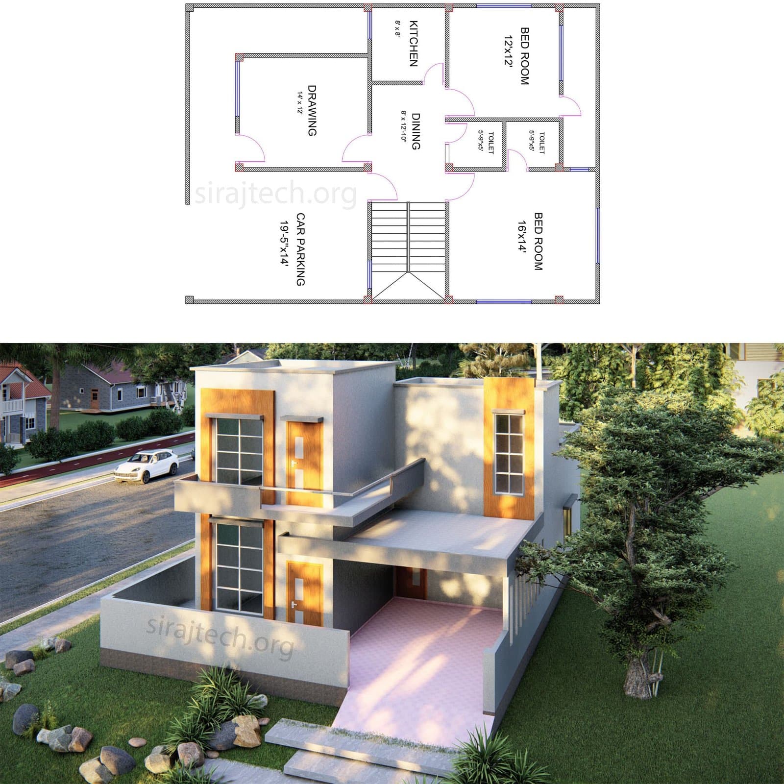 Best Duplex House Designs - আধুনিক ডুপ্লেক্স বাড়ির ডিজাইন 2