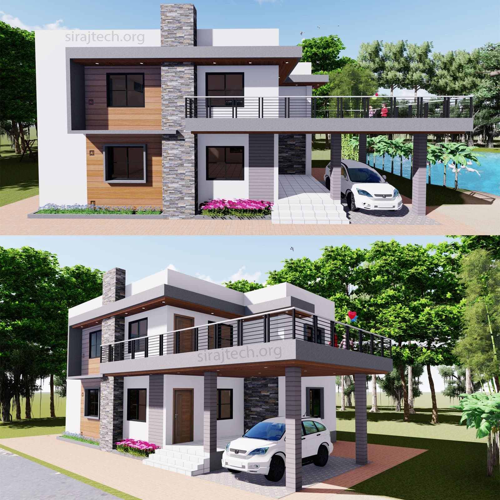 4 bhk house design in village - ডুপ্লেক্স বাড়ির পরিকল্পনা 5