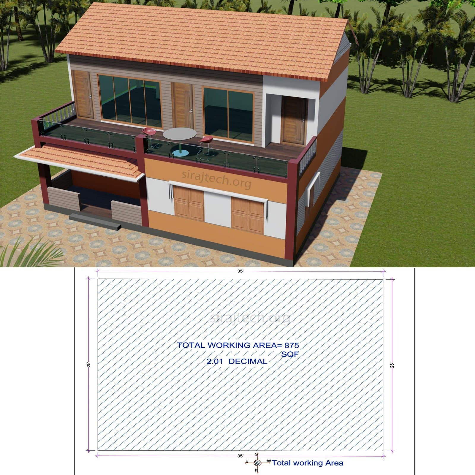 Duplex small house design - কম খরচে ডুপ্লেক্স বাড়ির ডিজাইন 4