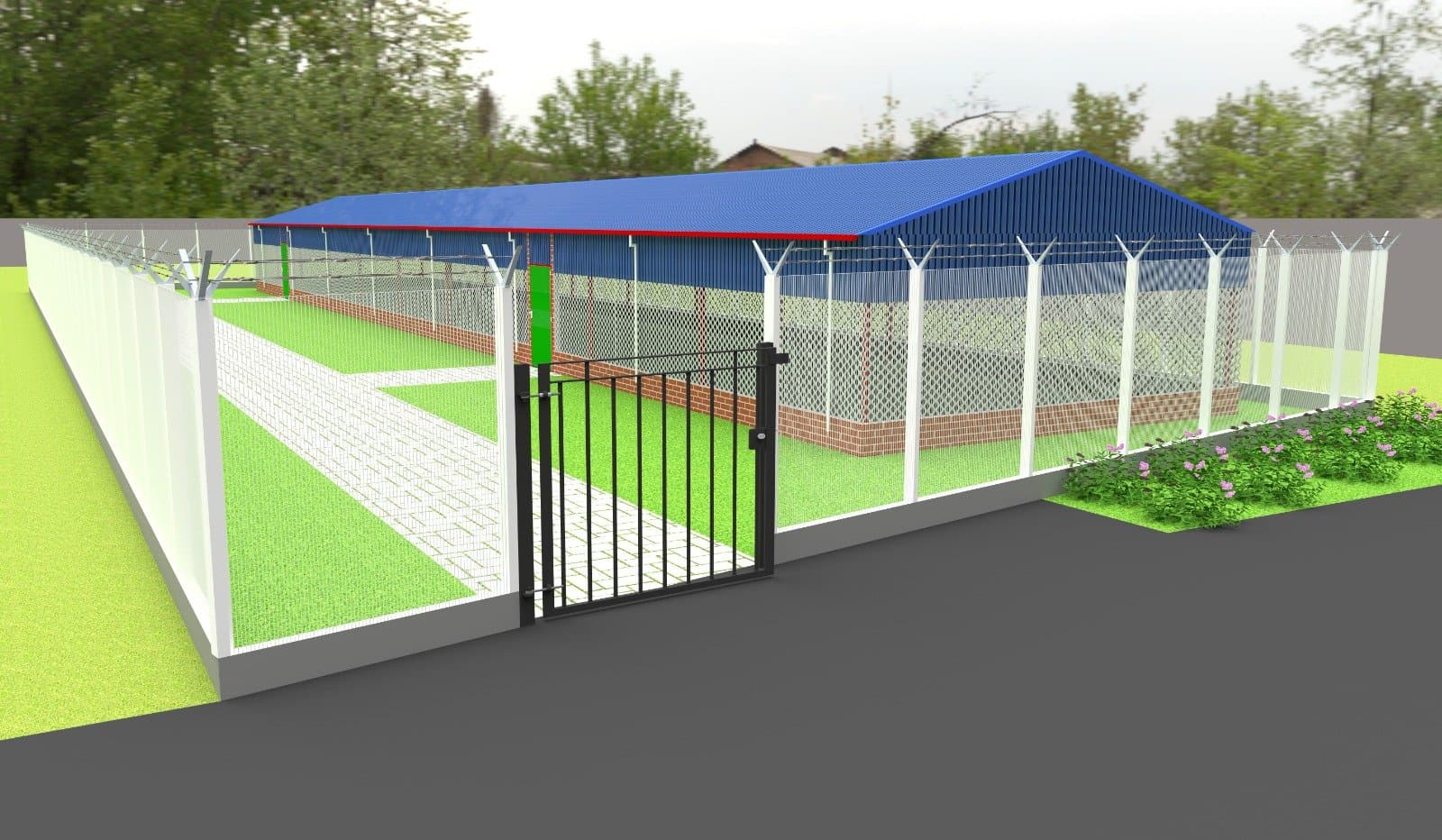 Medium Cattle Sheds Design - Dairy Farm Plan - মাঝারি গরুর শেড বা ডেইরি ফার্ম ডিজাইন 3