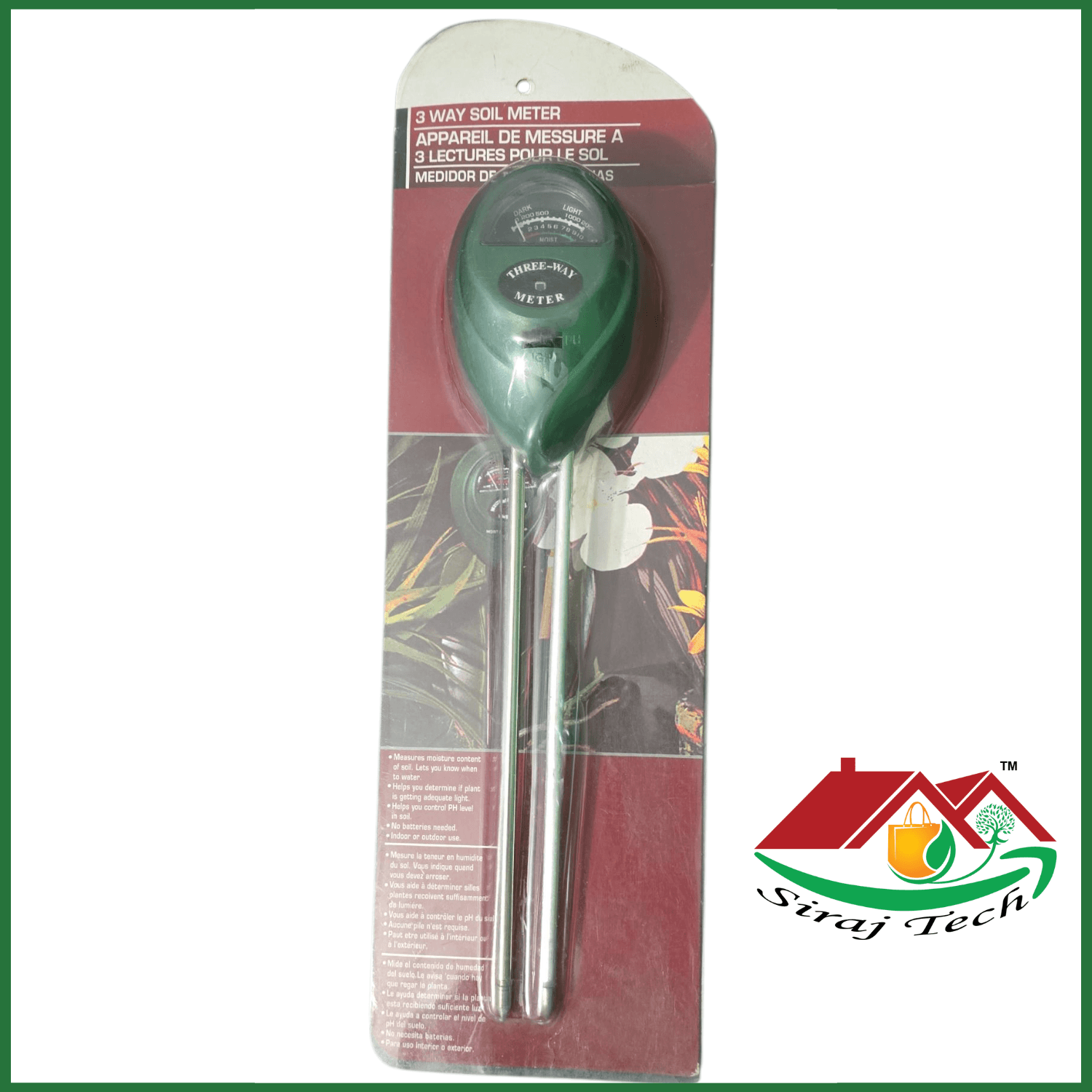 3 in 1 Soil Meter Price in BD | মাটির pH, আর্দ্রতা ও আলো মাপার যন্ত্র - Analog 3 way Soil Meter 5