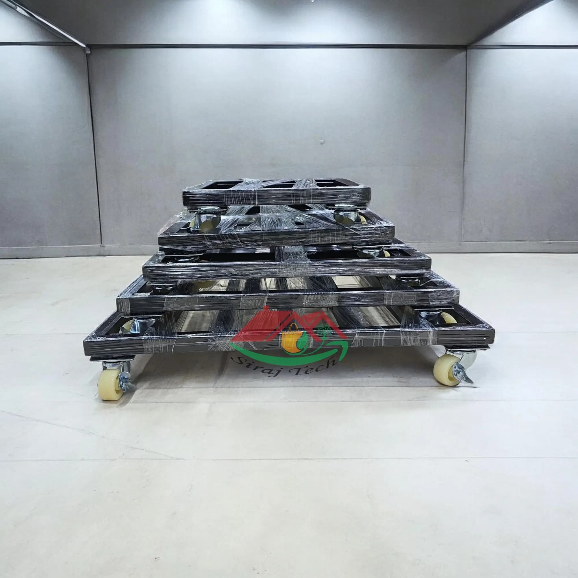 Plant Stand with Wheels | Heavy Duty MS Plant Trolley for Grow Bags & Pots