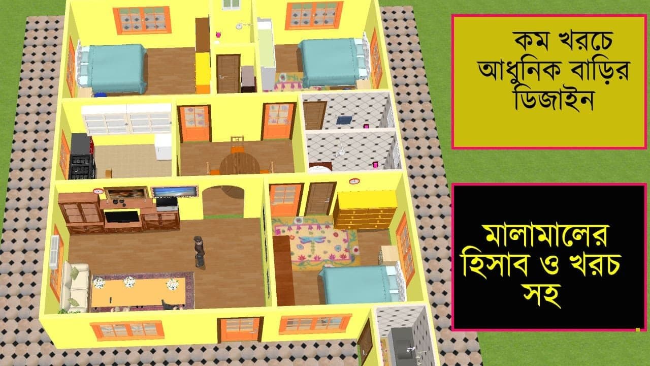 Low Costing 3bhk House Design idea and Interior Designs