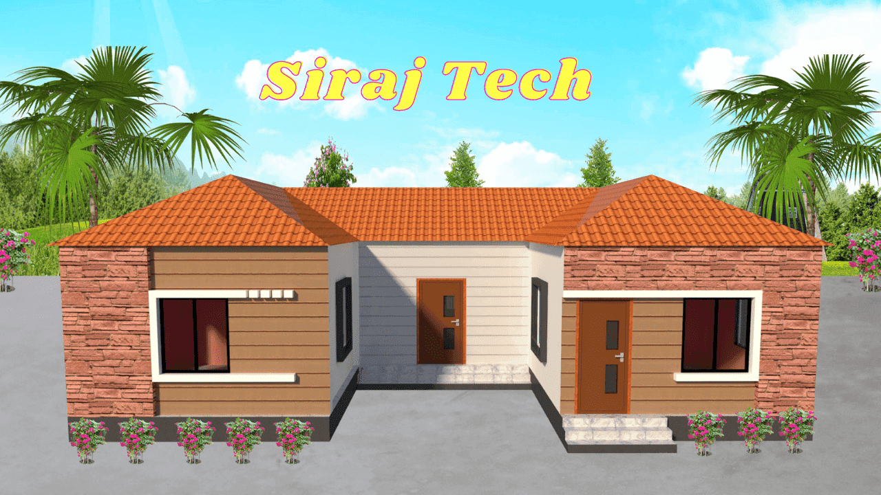 Low Costing U Shaped House Design and Plan