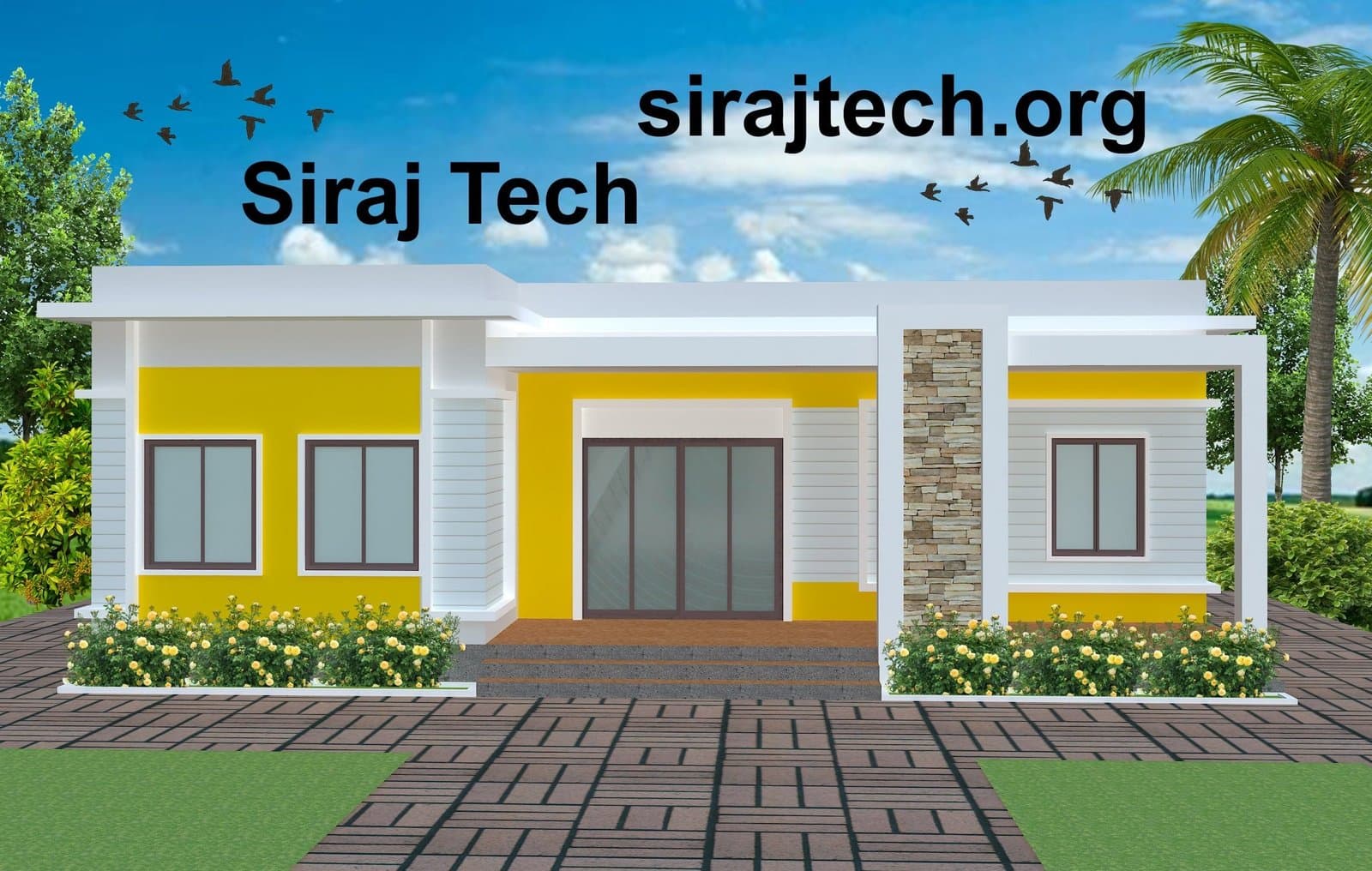 Village single floor home front design - গ্রামের জন্য সুন্দর বাড়ির ডিজাইন