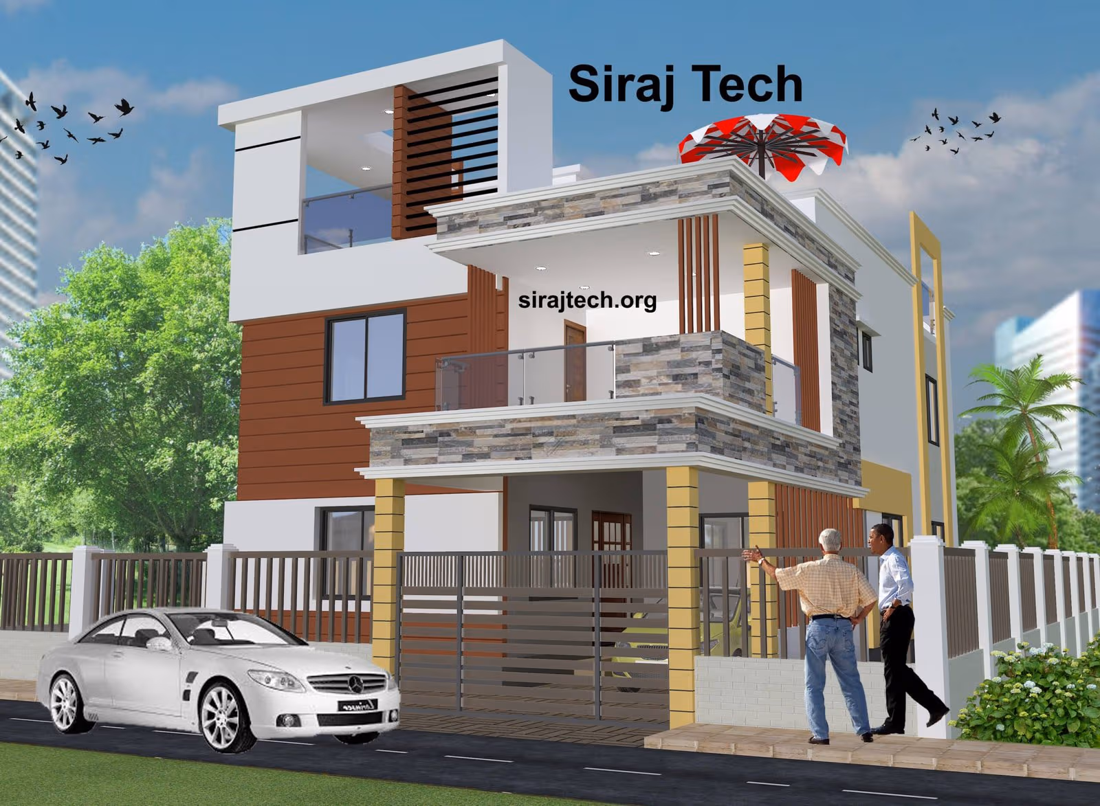 Duplex house design in Bangladesh - চার রুমের ডুপ্লেক্স বাড়ির ডিজাইন