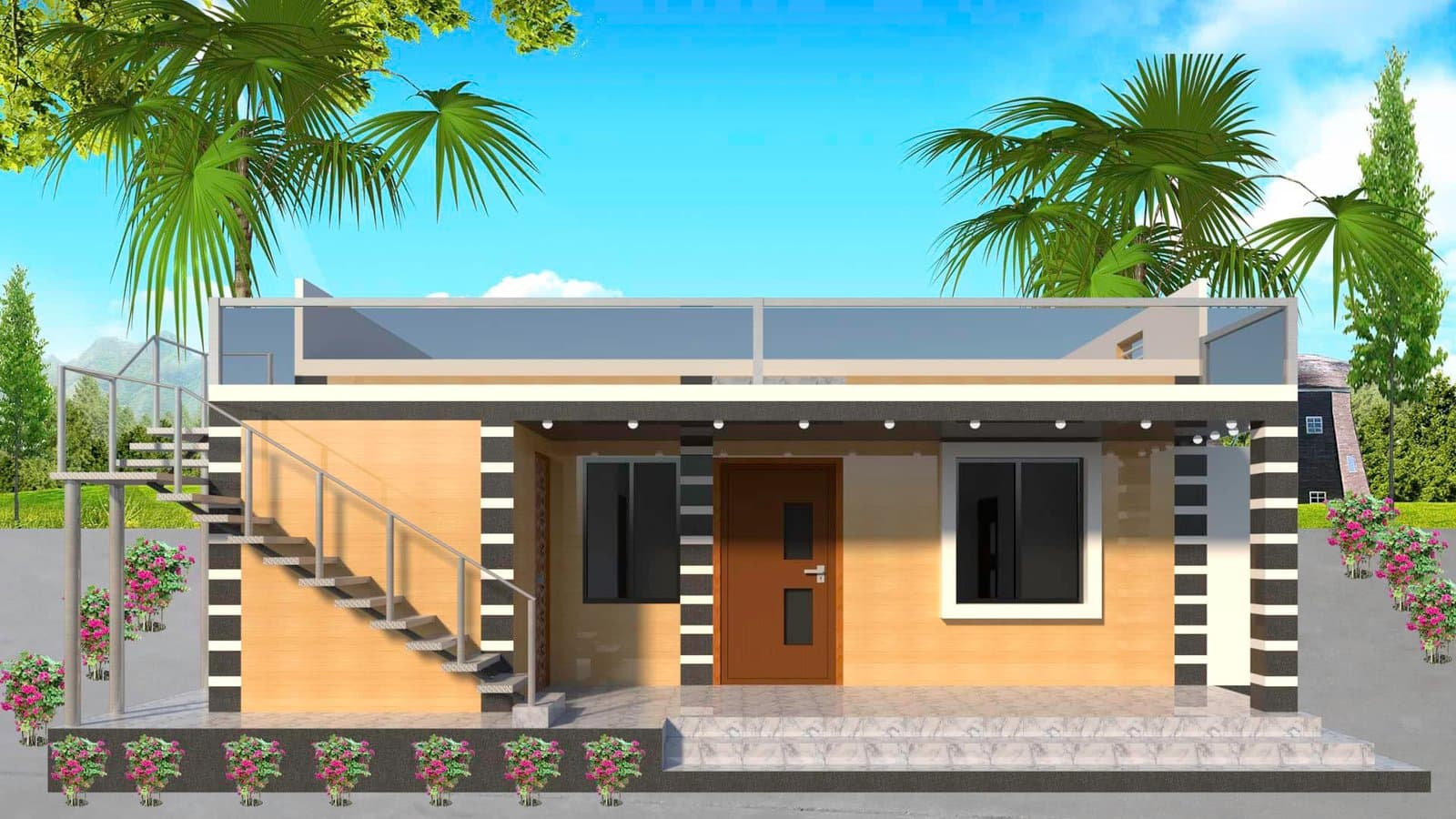 Long Space House Design and Floor plan | house design
