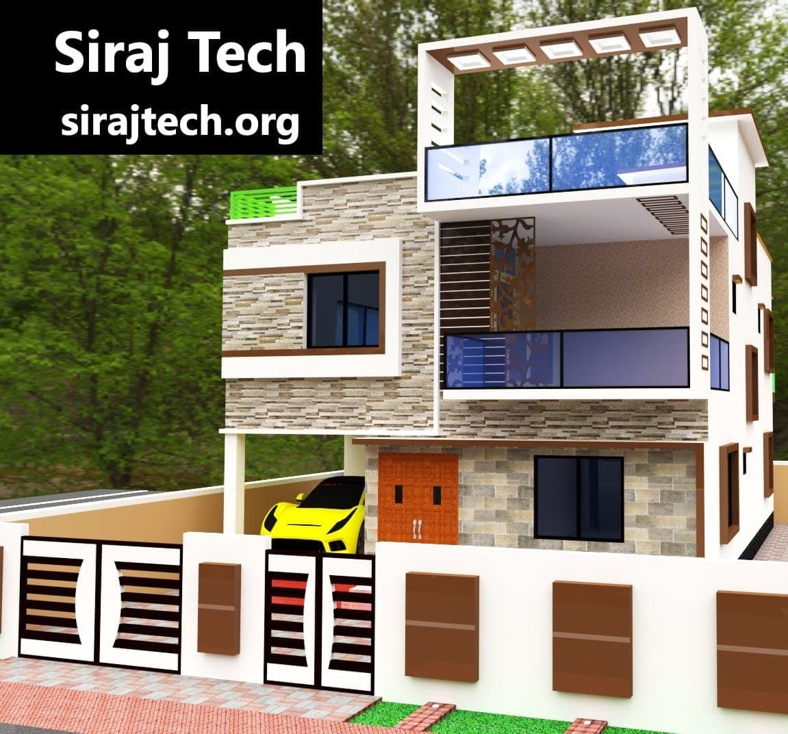4 Bedroom duplex house design - আধুনিক ডুপ্লেক্স বাড়ির ডিজাইন ও খরচ