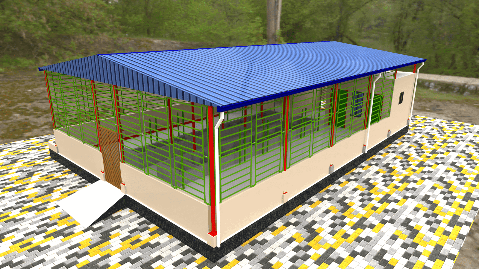 Small Cow Shed Plan – গরুর ঘর বা গরুর খামারের নকশা