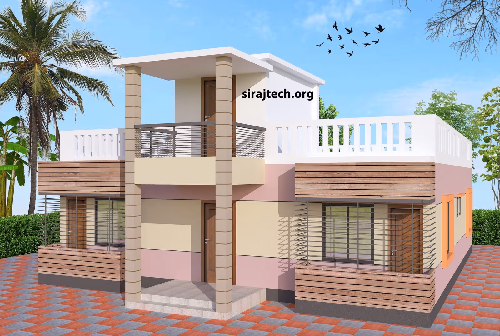 4 bedroom house design and plans | ৪ রুমের একতলা বাড়ির ডিজাইন ও খরচ