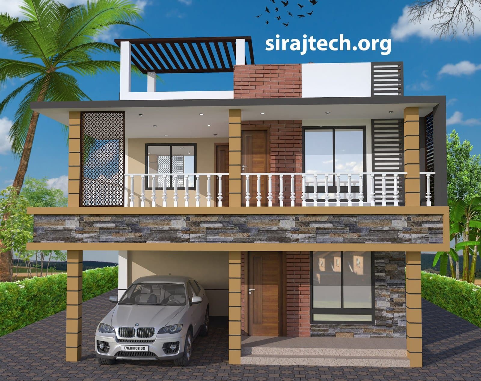 5 bedroom duplex house design। ৫ বেডরুমের সুন্দর ডুপ্লেক্স বাড়ির ডিজাইন