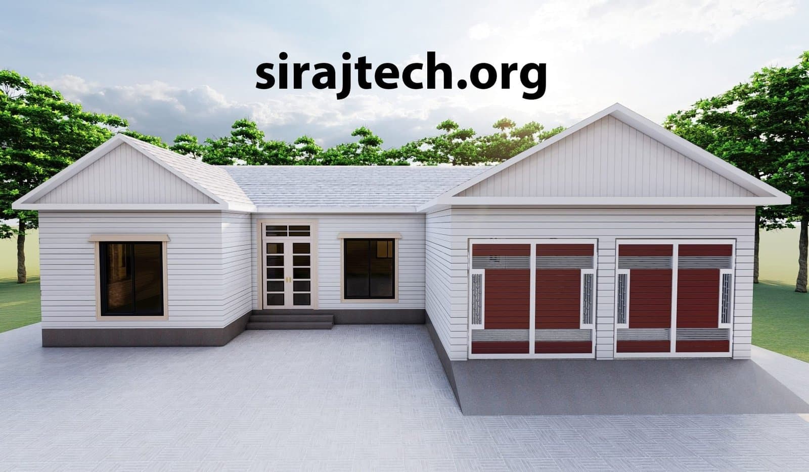 U Shaped House plans in Bangladesh | 'ইউ' আকারের কটেজ বাড়ির ডিজাইন