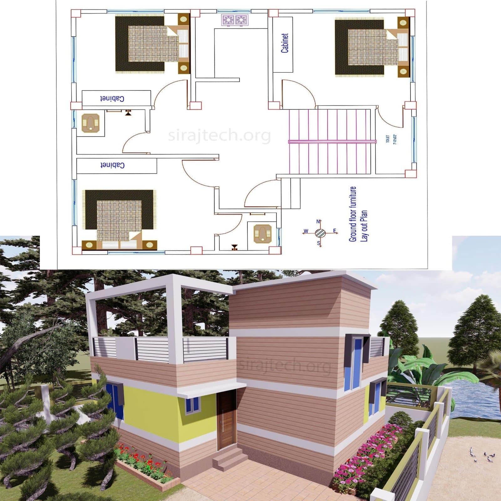 Luxury single story house plans - কম বাজেট আধুনিক বাড়ি