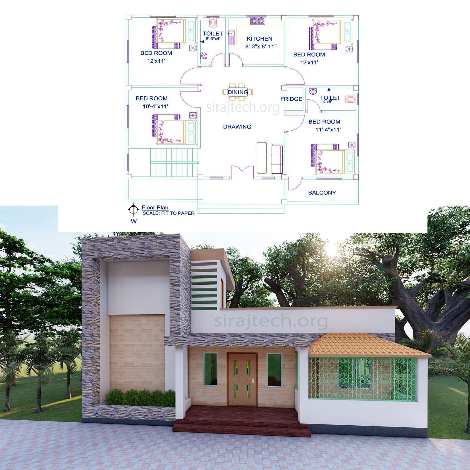 Simple small house design - বিল্ডিং ডিজাইন ছবি