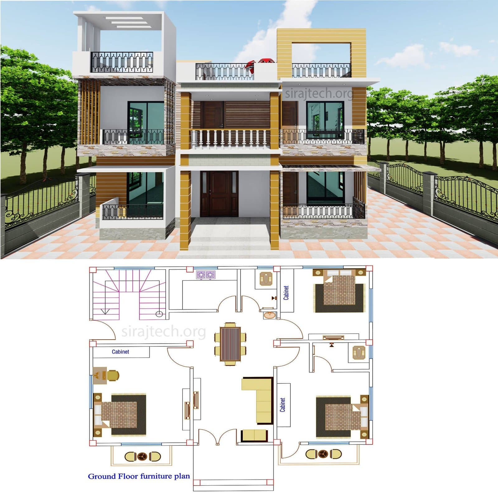 Duplex house design ideas - ডুপ্লেক্স বাড়ির প্লান