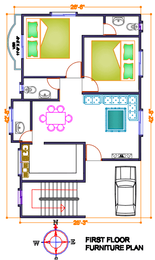 DUPLEX HOUSE DESIGN | 2D HOUSE DESIGN AND PLAN