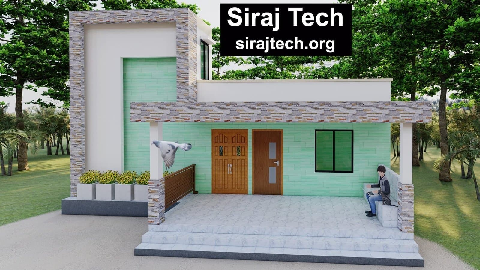 3bhk house design single floor | একতলা বাড়ির ডিজাইন ও খরচ
