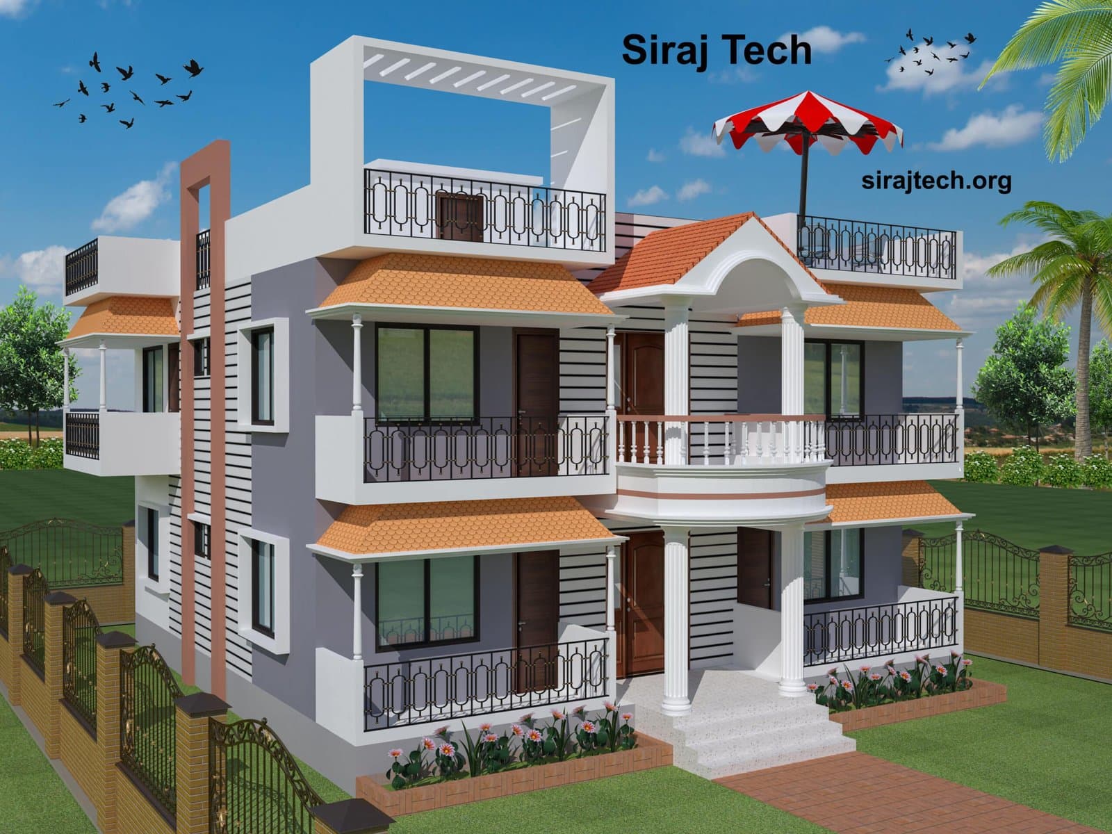 Modern Duplex House Plans - সুন্দর ডুপ্লেক্স বাড়ির ডিজাইন ও নকশা