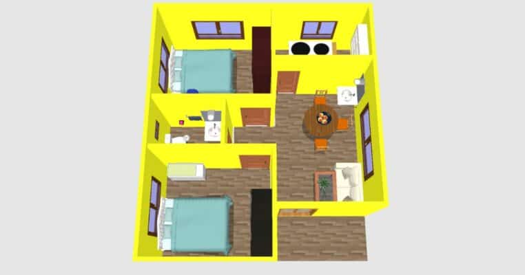 2bhk House Design and Plan