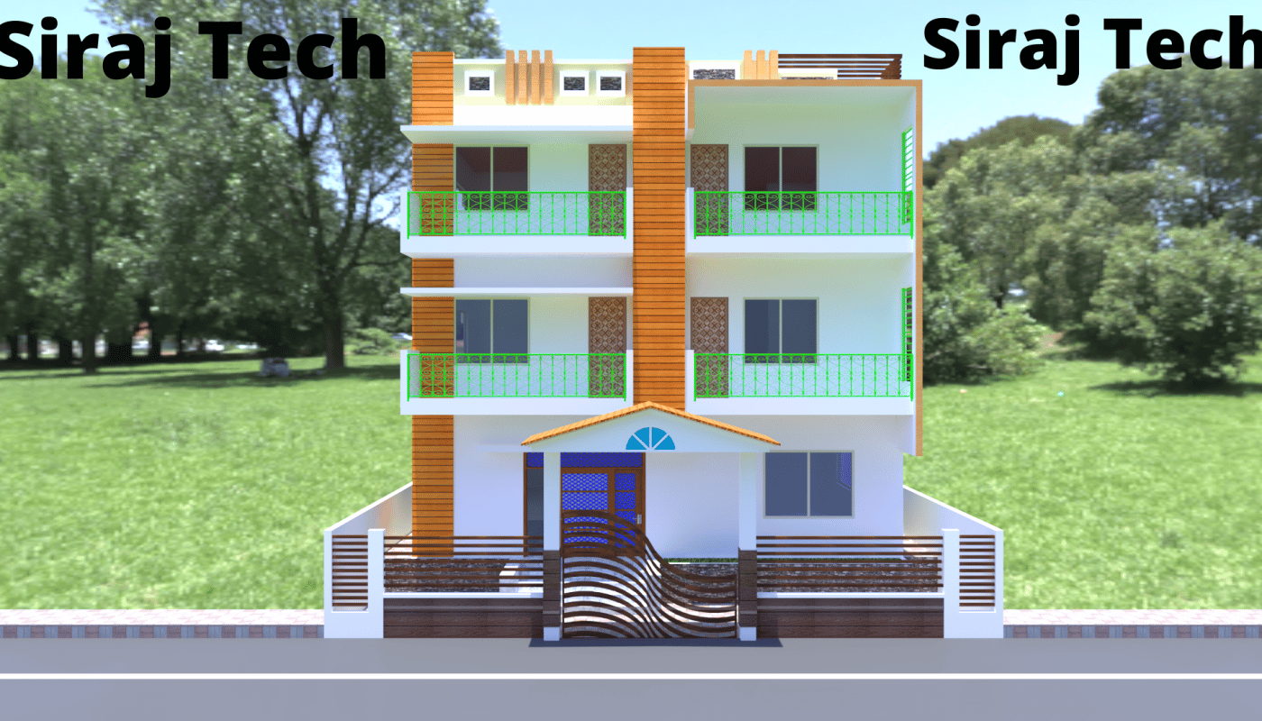3 story house design by siraj tech