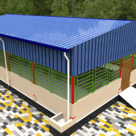 Modern Cow Shed Architecture and Structure Design