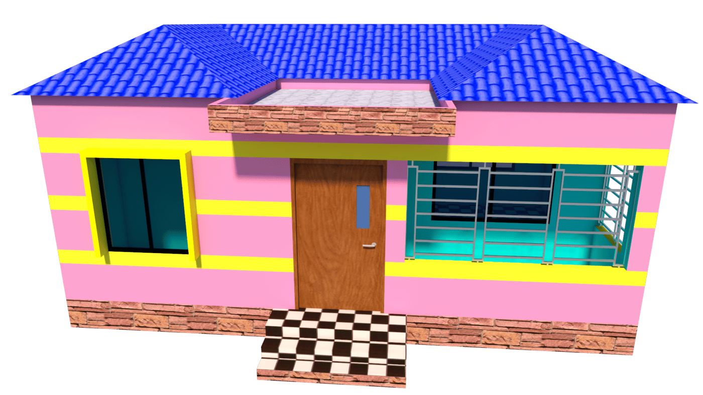 2 bedroom small house design with floor plan