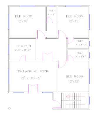Modern 3 Bedroom House Design and Floor Plan