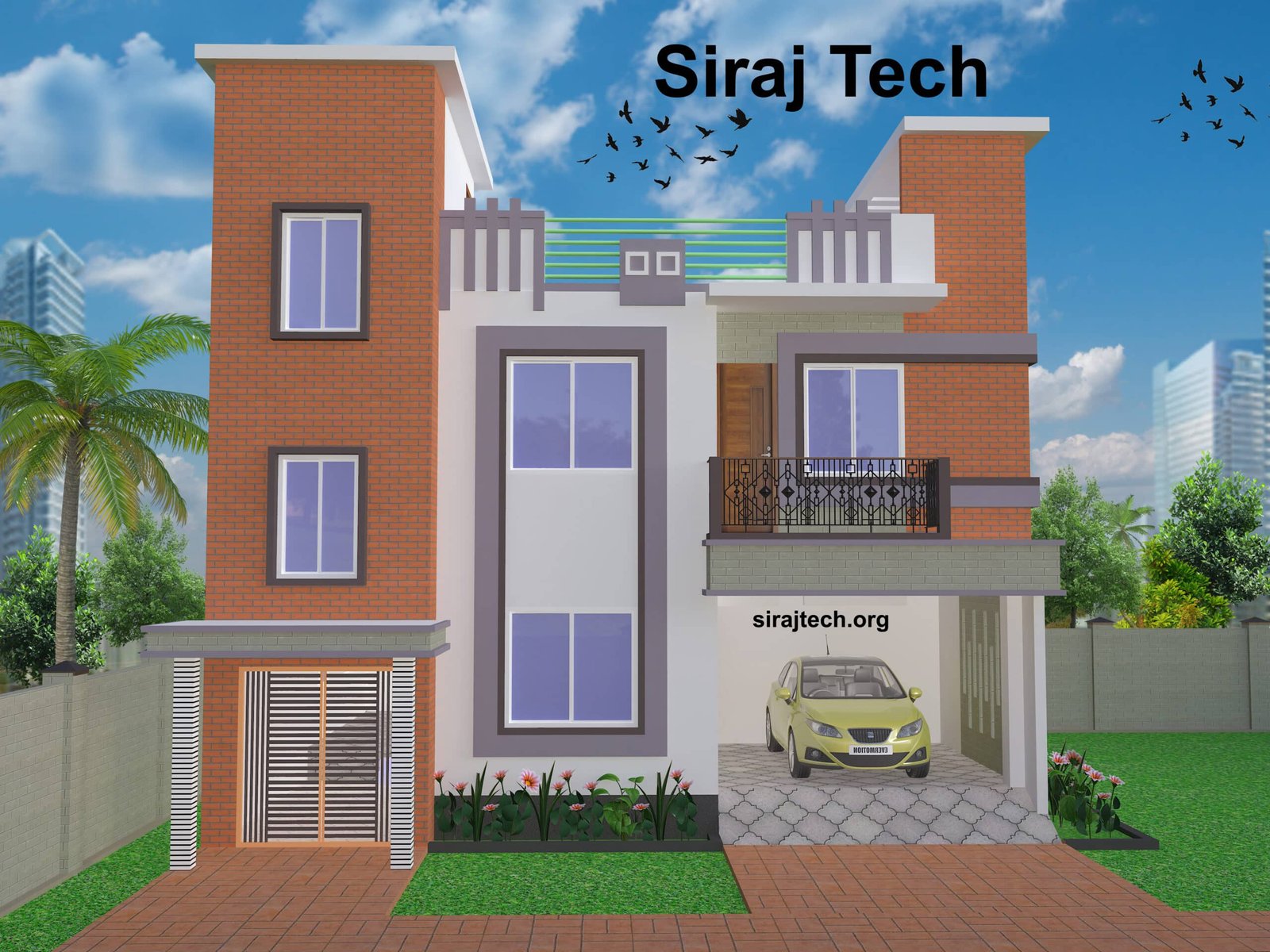 Two Storey House Design ২ তল ব ড র ড জ ইন ও নকশ Siraj Tech