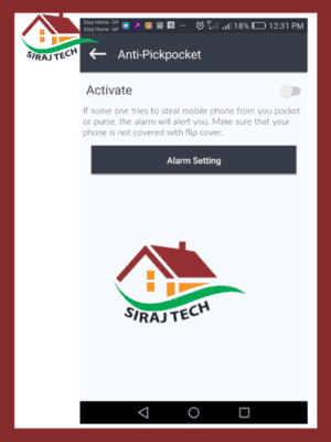 Anti-theft alarm app