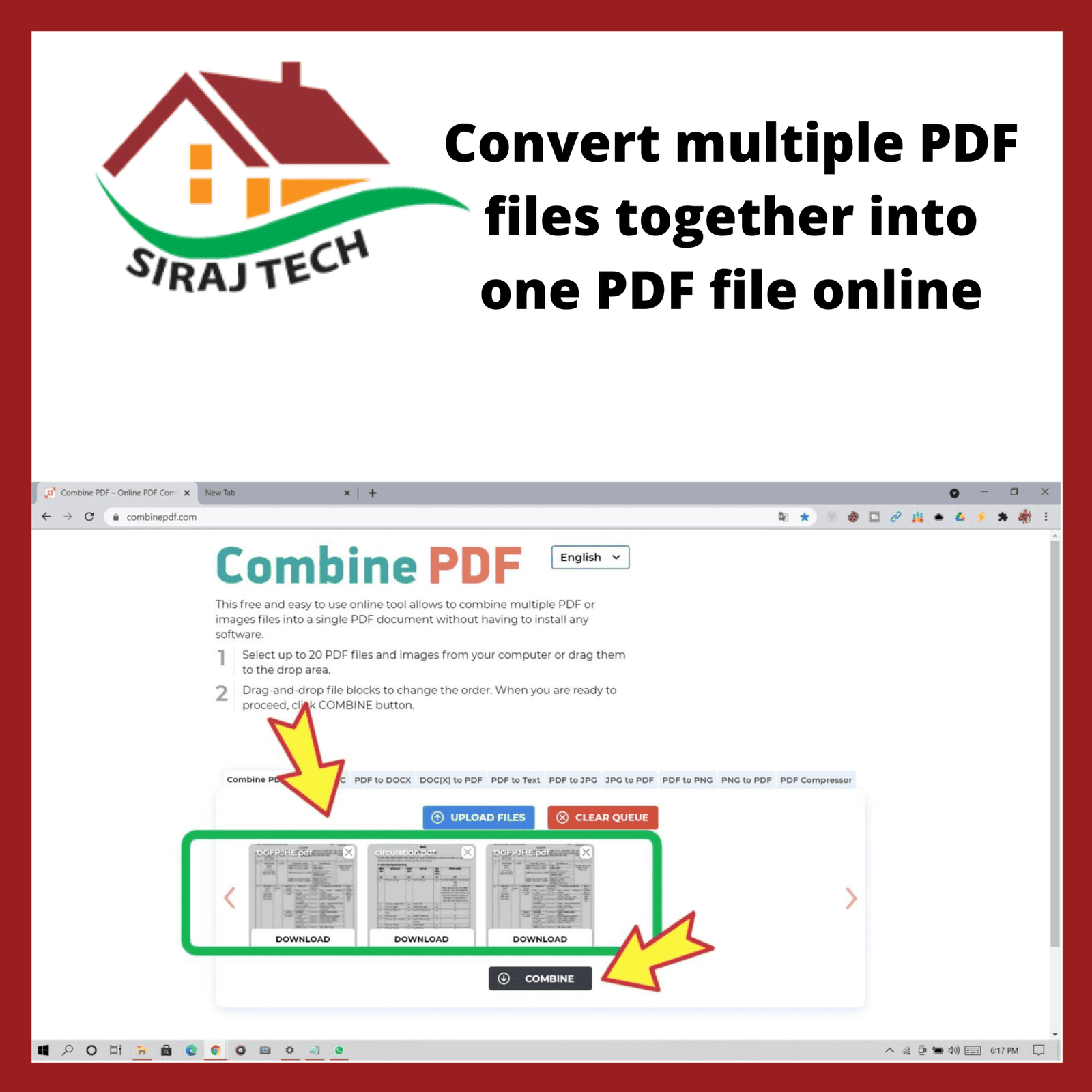 online free combination of pdf files into one