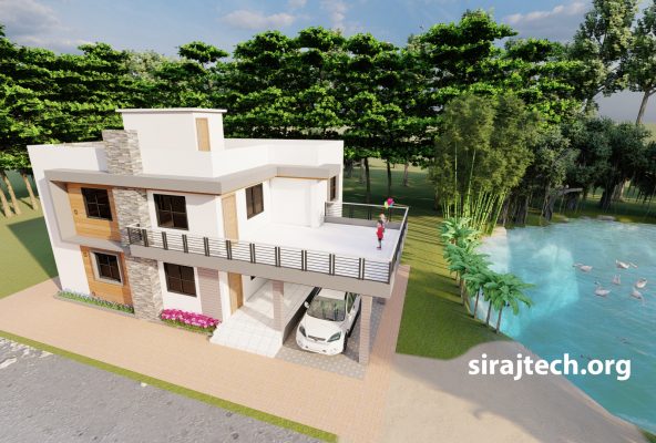 4 bhk duplex house plan 3d