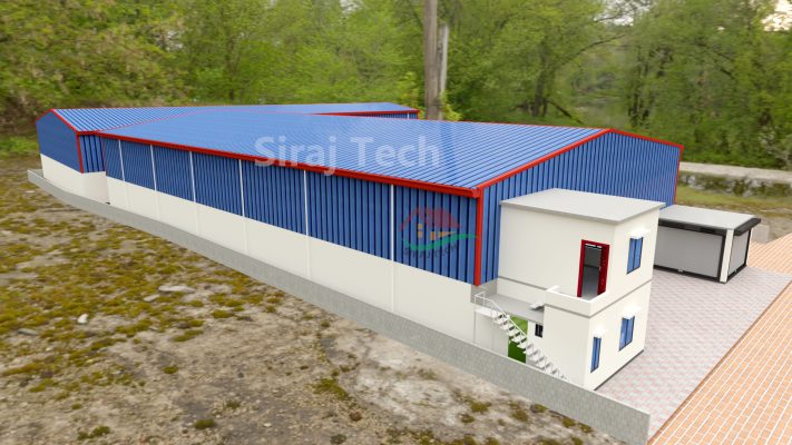 Steel warehouse Design by Siraj Tech